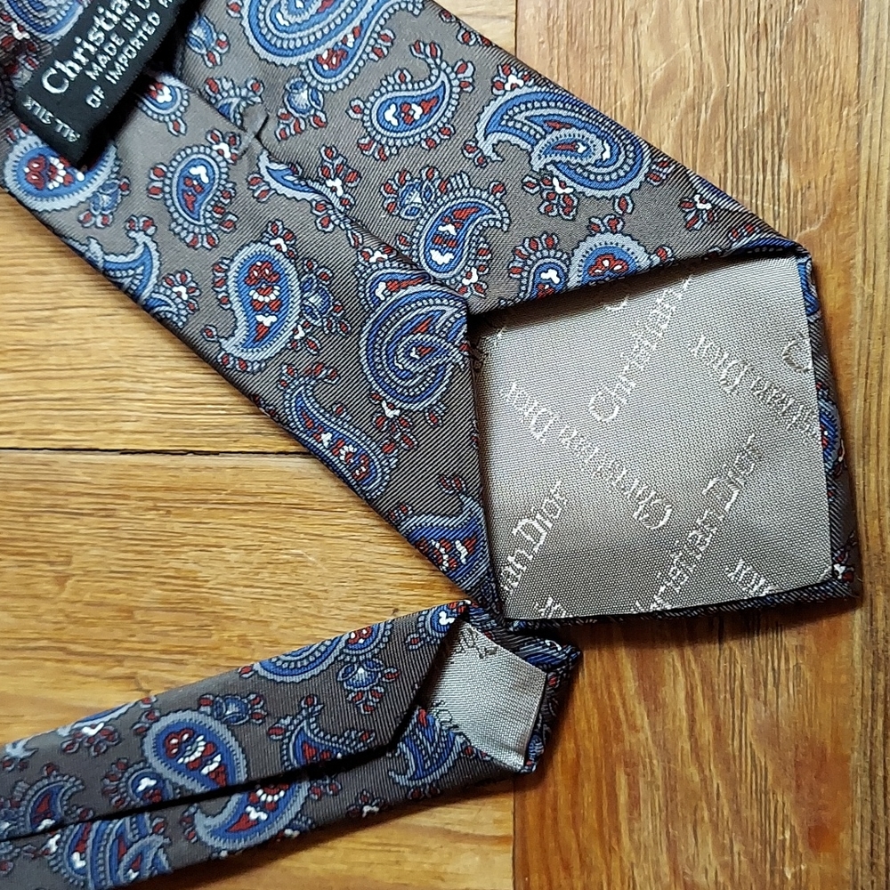 Dior Silk Paisley Tie - Picture 4 of 6